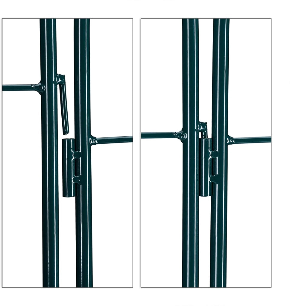 Recinzione a traliccio per piante rampicanti arco da giardino ferro set da 2 verde 13_0002896_4