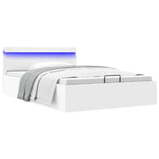 Giroletto Contenitore Idraulico LED Bianco Similpelle 140x200cm 285549