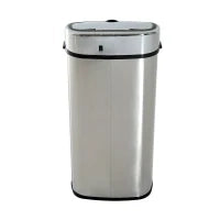 Pattumiera Cestino dei Rifiuti in Acciaio Inox con Sensore a Infrarossi 68L, Rettangolare, Argento