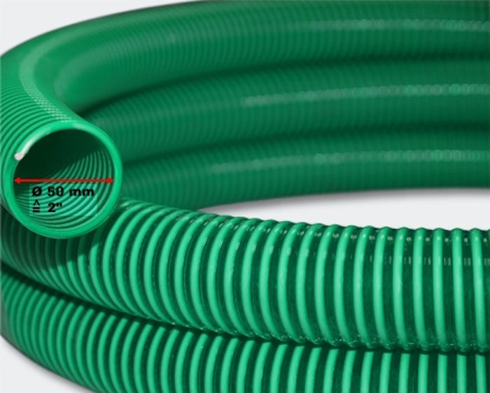 Tubo per laghetto lunghezza 5 metri 2 pollici - 50,8 mm verde giardino fai da te 4216382