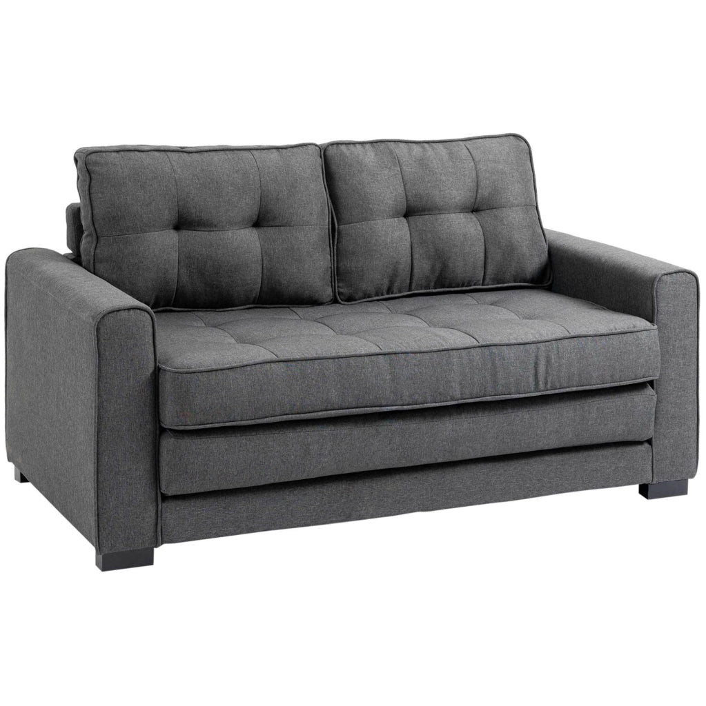 Divano letto trasformabile grigio in poliestere 147,5 cm
