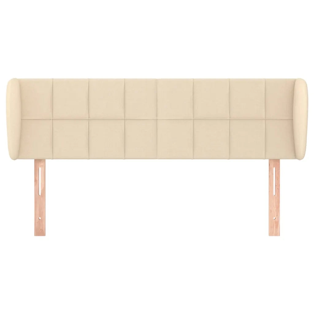 Testiera | Testata ad Orecchio Crema 147x23x78/88 cm in Tessuto