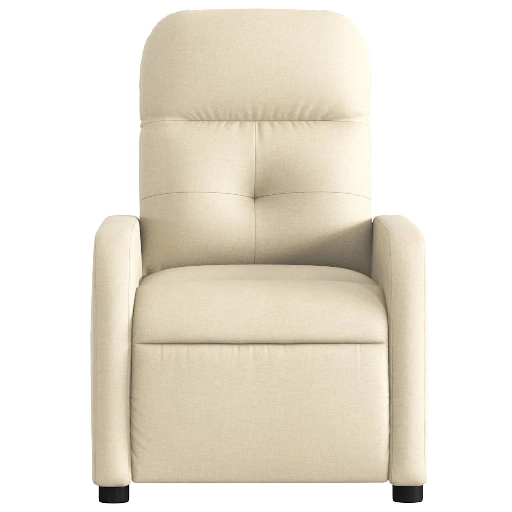 Poltrona Elettrica Reclinabile Crema in Tessuto