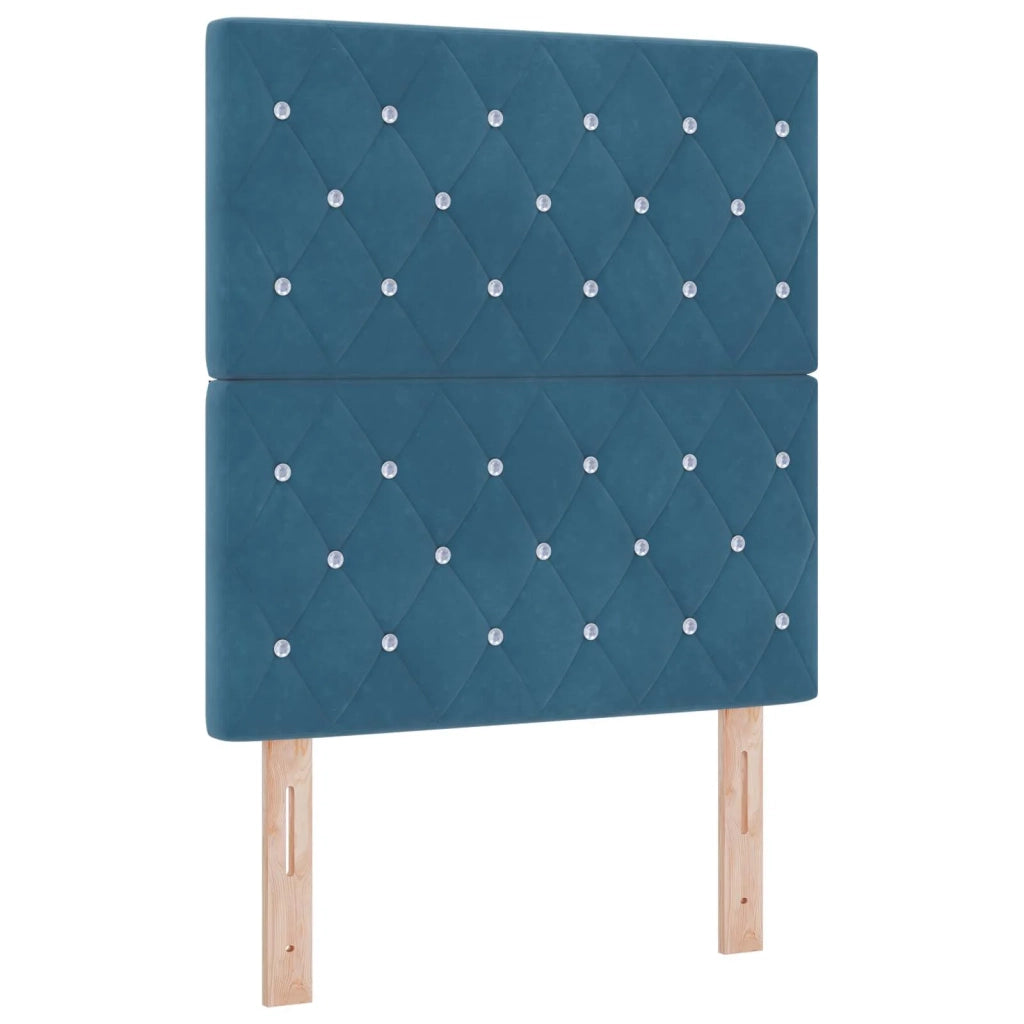 Letto Ottomano con Materasso e LED Blu scuro 80 x 200 cm 3458197