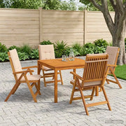 Set da pranzo da giardino 5 pezzi 5 pz Naturale 3434616