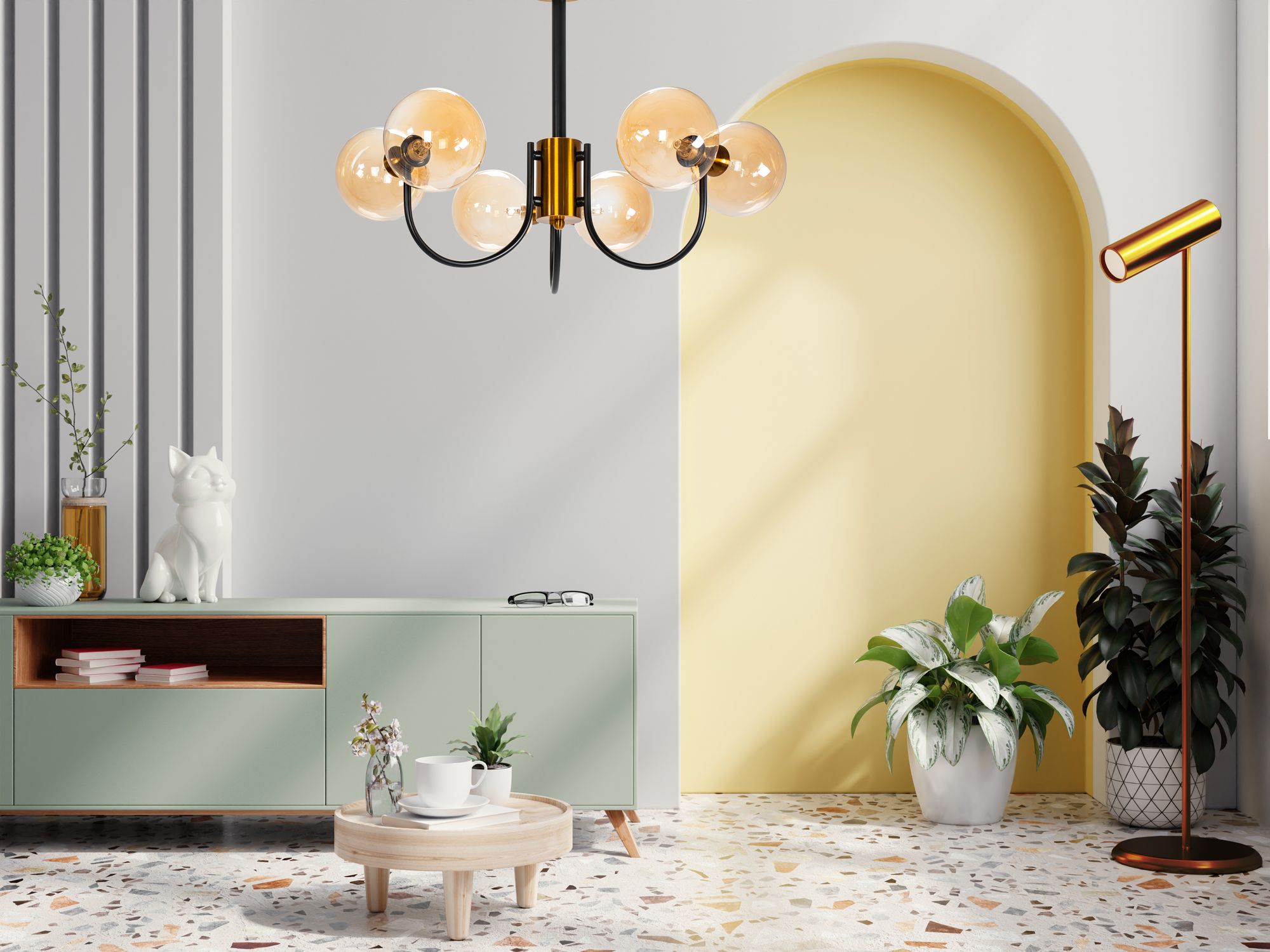 Lampada APP1120-6CP Gold