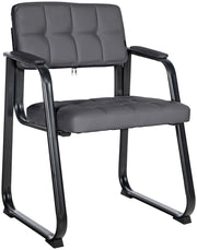 Sedia Visitatore Canada B in Similpelle grigio