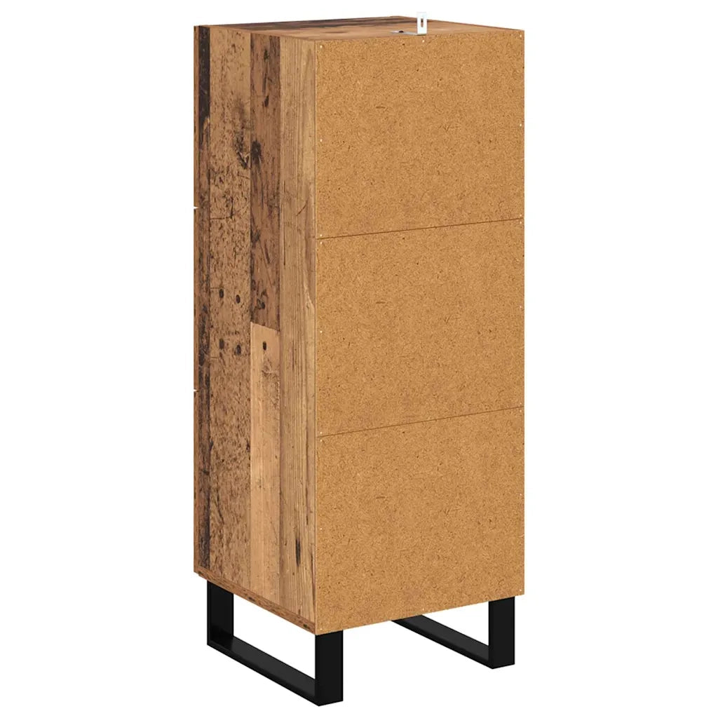 Credenza con Cassetto-Buffet-Armadio da cucina Legno vecchio 34,5 x 34 x 90 cm