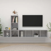 Set Porta TV 3 pz Grigio Cemento in Truciolato 3079830