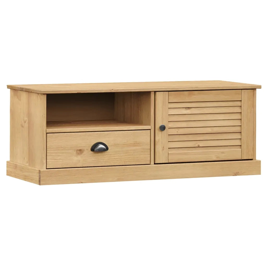 Mobile Porta TV VIGO 106x40x40 cm in Legno Massello di Pino 353175
