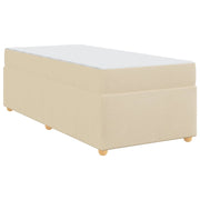 Letto singolo | Letto per adulti | Struttura del letto con materasso Crema 80 x 200 cm Tessuto