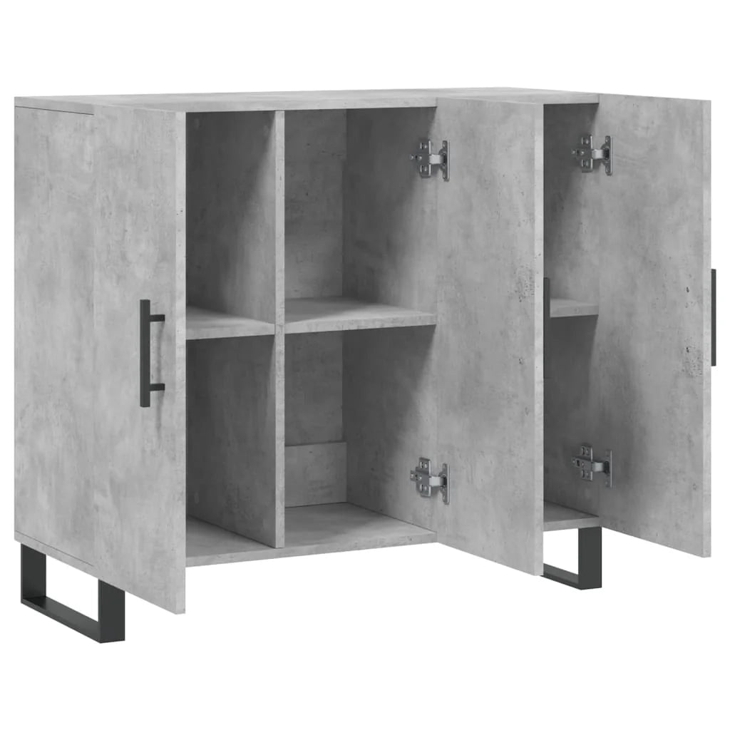 Buffet credenza cassettiera armadio mobile contenitore organizer per cucina soggiorno salotto 90 x 34 x 80 cm legno ingegnerizzato grigio 02_0032115