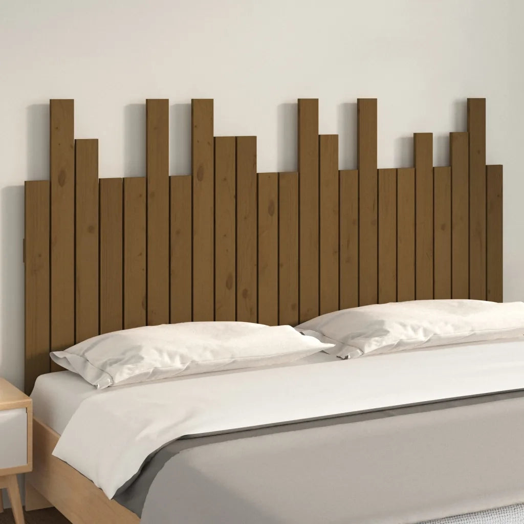Testiera da Parete Ambra 146,5x3x80cm in Legno Massello di Pino 824796