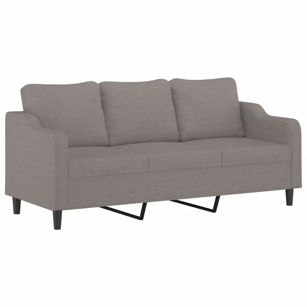 Divano a 3 Posti-Sofa 3 Posti Tortora 180 cm in Tessuto 185239