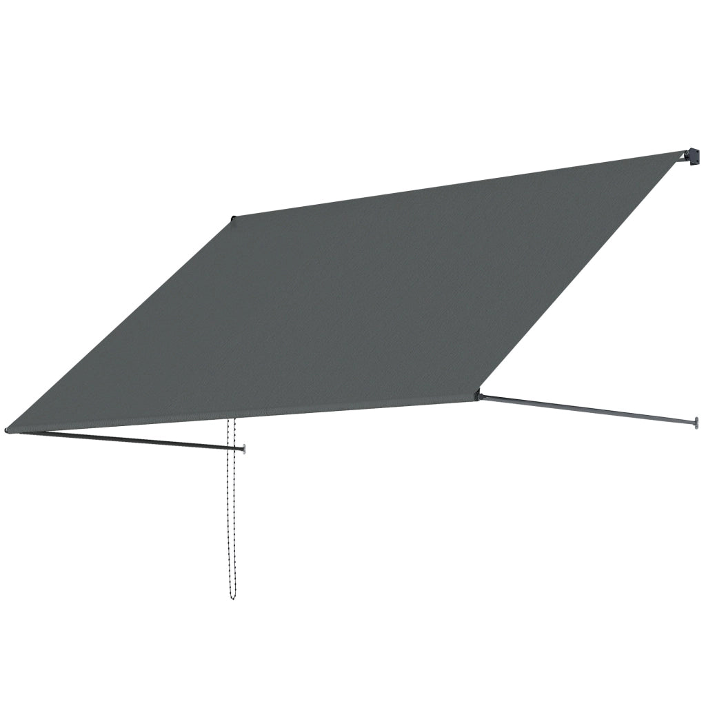 Tenda da sole retrattile manuale ¨C Xylo ¨C Alluminio e poliestere grigio scuro 195x120 cm