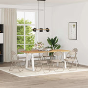 Sedia pieghevole 8 pcs Sabbia 48 x 43,5 x 81 cm Pelle Sintetica
