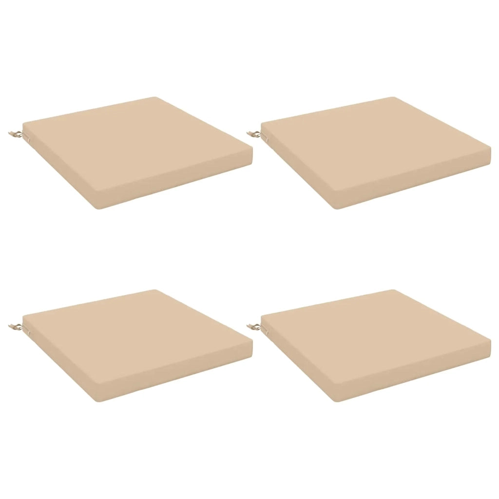 Cuscini per Sedia in 4 Pezzi SOEST 4 pz 100% Poliestere Crema 945072