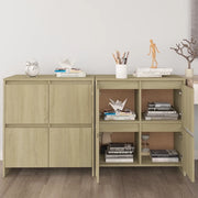 Credenze 2 pz Rovere Sonoma 70x41x75 cm in Legno Multistrato 3098091