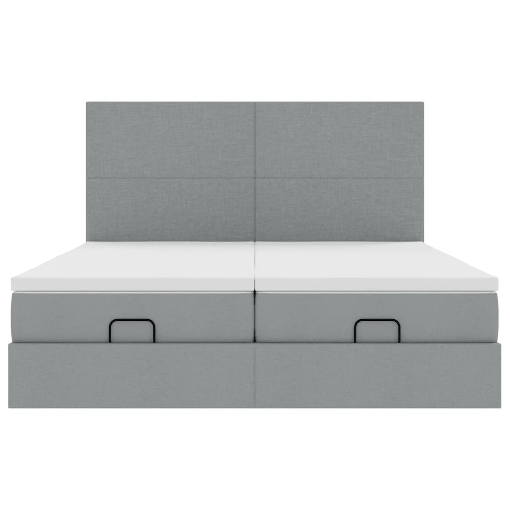 Struttura Letto Pouf con Materassi 160x200 cm in Tessuto 3313664