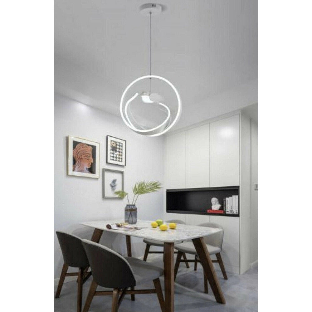 Trade Shop - Lampadario 53w Led Moderno Lampada A Sospensione Con Uccello Luminoso 6500k A51 -
