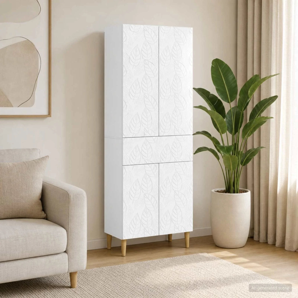 Set di armadi 2 pcs Bianco Lucido Legno ingegnerizzato 3416749