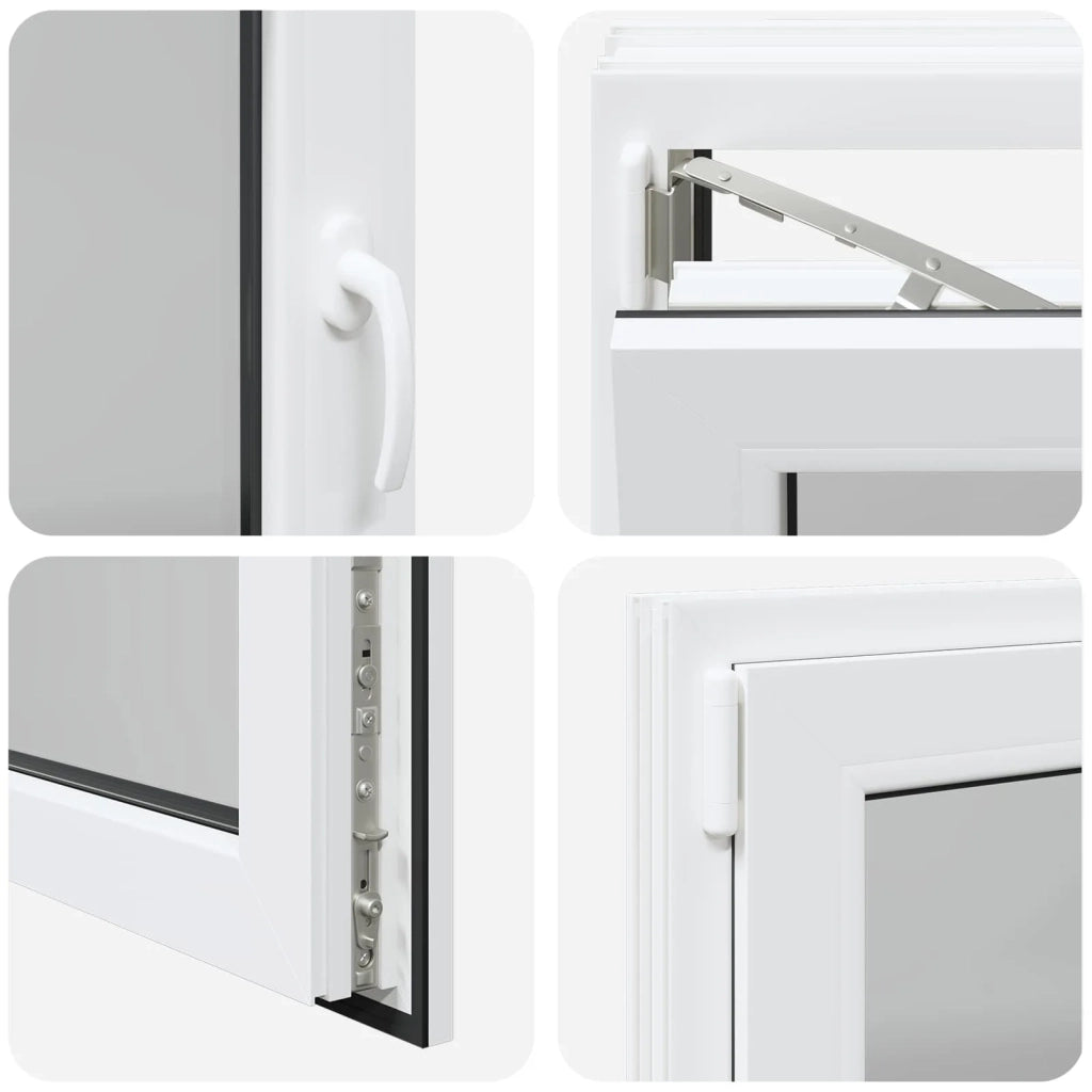 Finestra per Soffitta RISOR 110 x 70 cm PVC e Vetro Bianco CFW6183088