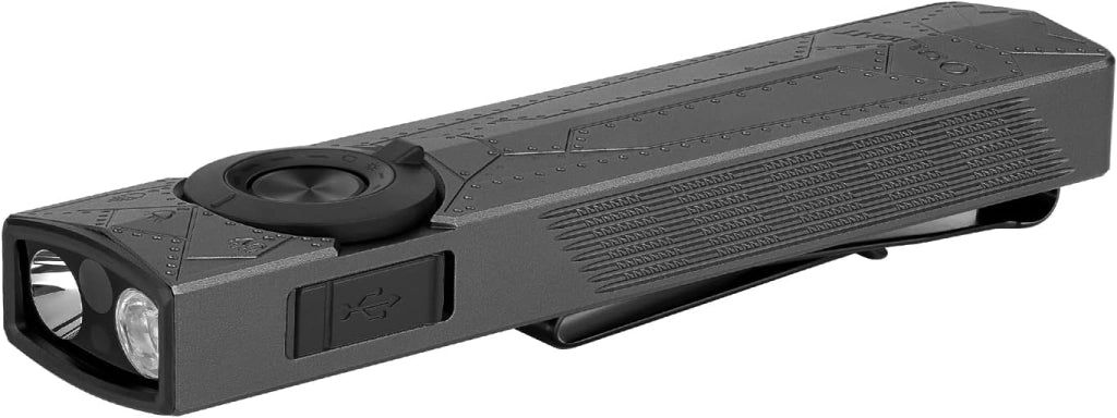 ArkPro 1.500 Lumen Torcia Piatta con Luce Diffusa Pura, Concentrata, UV e Verde, con Due Opzioni di Ricarica, per Attività All'aperto, Rilevamento e Indicazione (Nero)