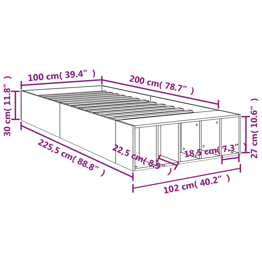 Giroletto Grigio Cemento 100x200 cm in Legno Multistrato 3280604