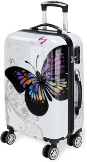 Trolley Butterfly Valigia a Guscio Rigido M Manico Telescopico Alluminio Ruote girevoli 360°