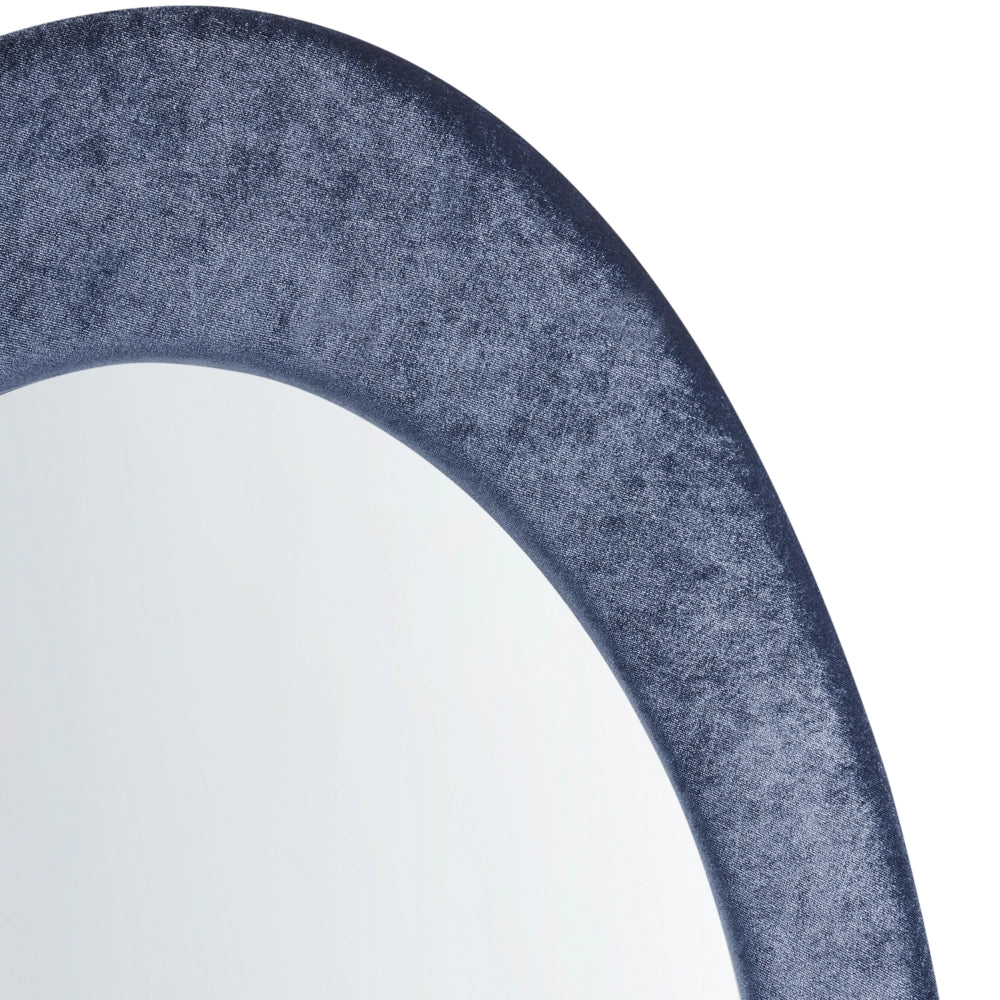 Specchio da parete in MDF blu scuro con cornice in vetro 53 x 89 cm Forma irregolare Decorativo a parete Pezzo d'arredo Stile moderno