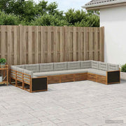 Set divani 10 pz Legno di Acacia Massello 3383884