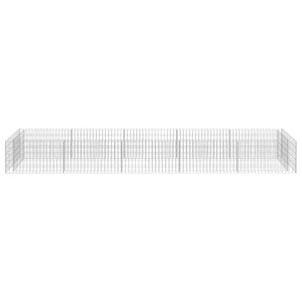 Gabbione Letto Rialzato in Acciaio Zincato 450x90x50 cm 143553