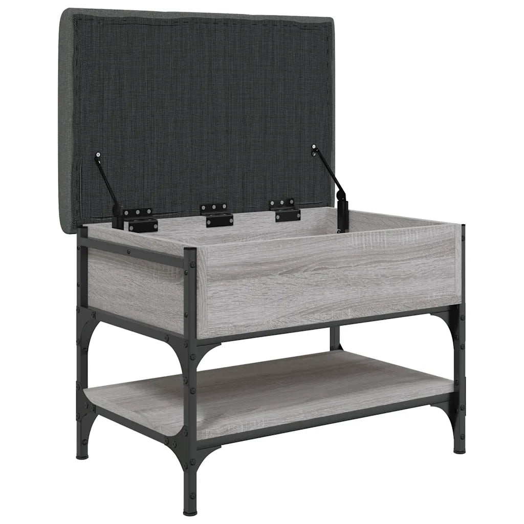 Panca Porta Scarpe-Sgabello-Panca Scarpiera Grigio Sonoma 62x42x45 cm Legno Multistrato