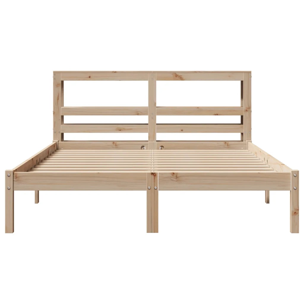 Letto senza Materasso 150x200 cm in Legno Massello di Pino
