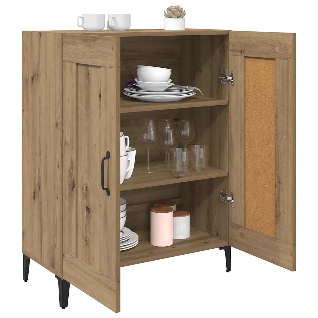 Credenza-Buffet-Armadio da cucina Rovere artigianale 69,5 x 34 x 90 cm Legno multistrato 968078