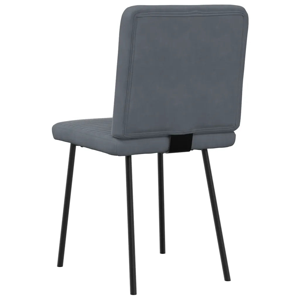 Sedie da Pranzo 6 pz Grigio Scuro in Velluto