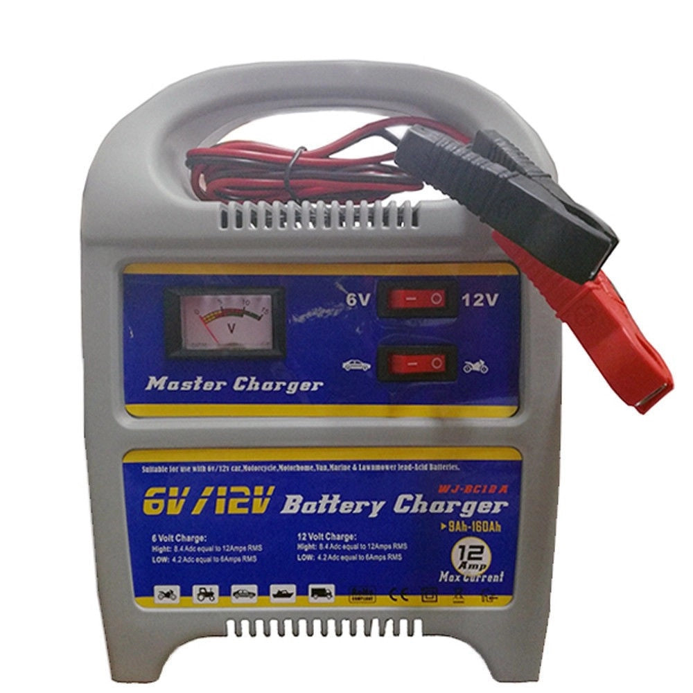 Trade Shop - Carica Batterie Portatile Auto Moto Barca Camper 12v 12 Ampere Carica Starter -