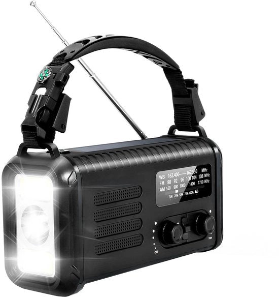 Radio Solare - 20.000 mAh Powerbank - Versione 2025 - Radio - Ricevitore Mondiale - Previsione di Emergenza affidabile