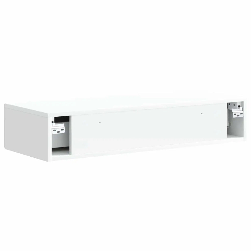 Tavolino da Parete Laterale Bianco 87,5 x 34,5 x 17 cm 899345