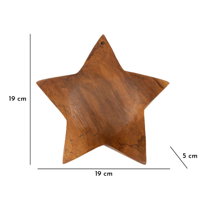 Decorazione Bintang Da App.in Teak Ric. Cmø19x5 Min2(pezzi Unici-non Ripiani In Ser