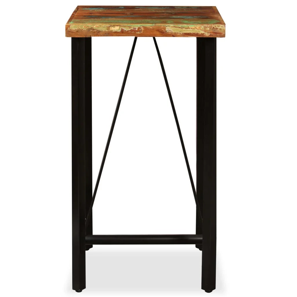 Tavolo alto tavolo da appoggio tavolo da bar/bistrot legno massello di recupero 107 cm 0902073