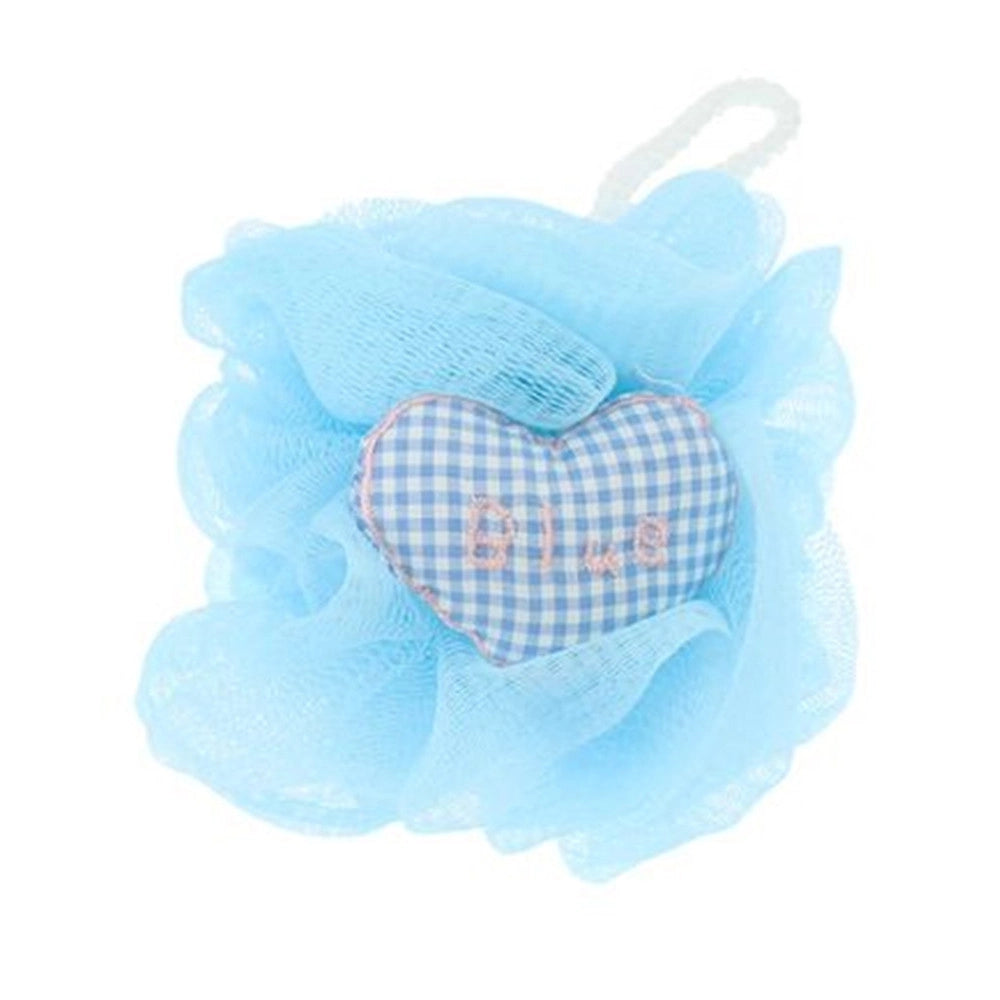 Trade Shop - Spugna Per Doccia A Rete Bagno Esfoliazione Pelle Corpo Con Cuore A Scacchi 10778 -