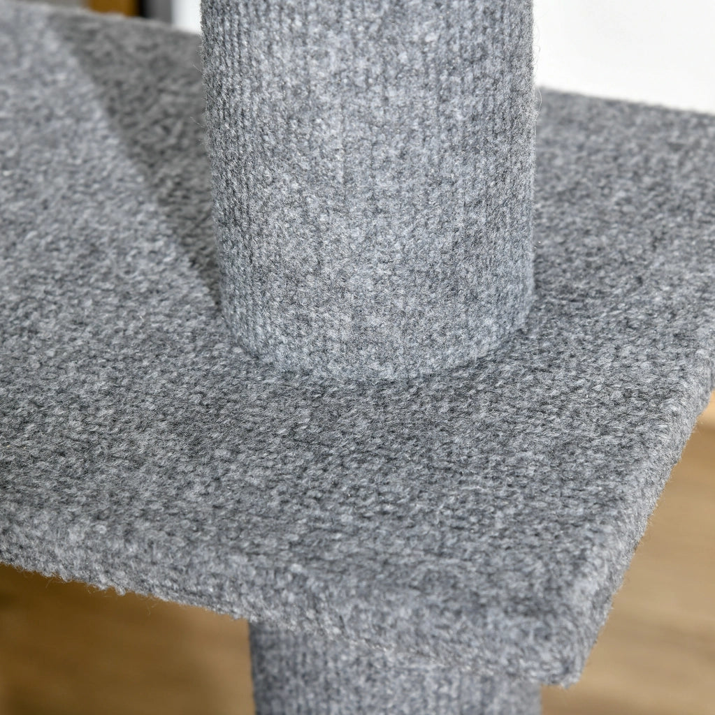 Tiragraffi regolabile da pavimento a soffitto 228-260 cm grigio