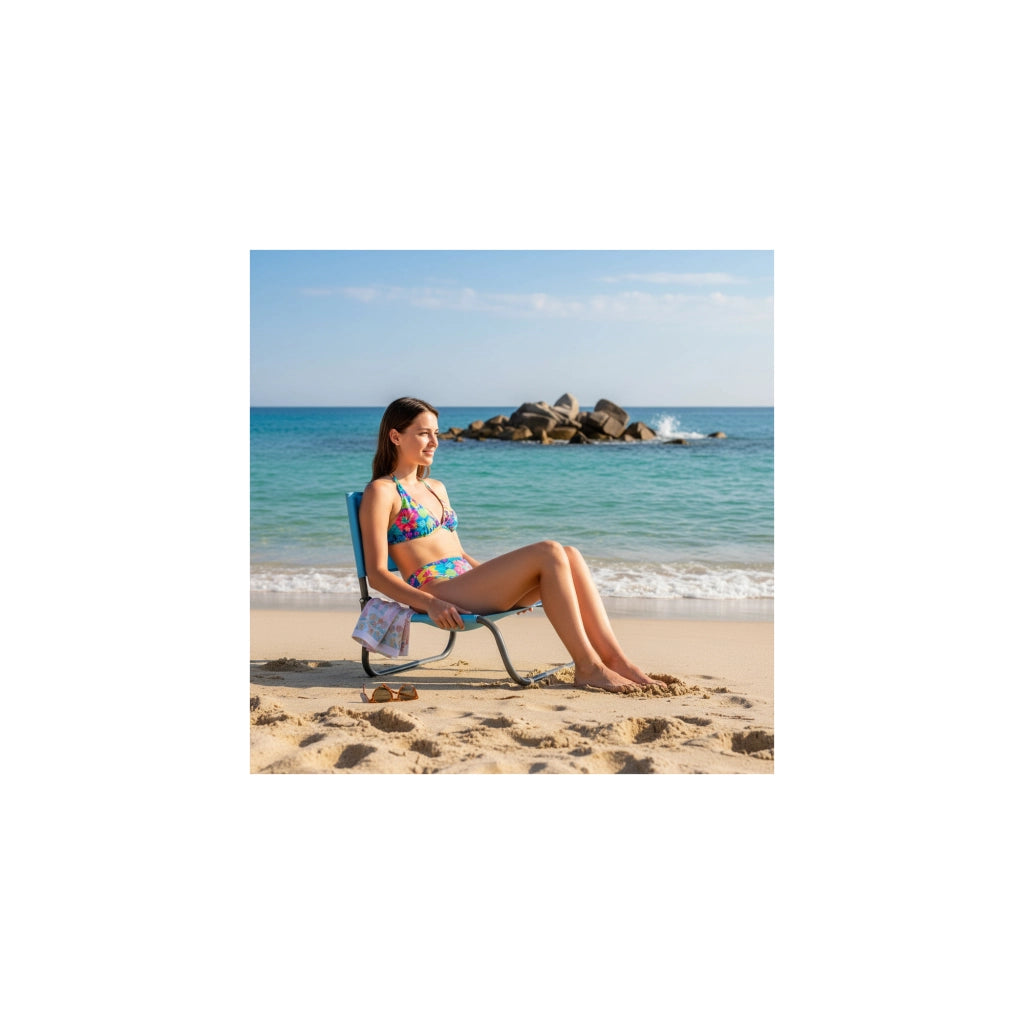 Set di 2 sedie a sdraio da spiaggia a una piega - O'Beach - Dimensioni: 40 x 50 x 45 cm