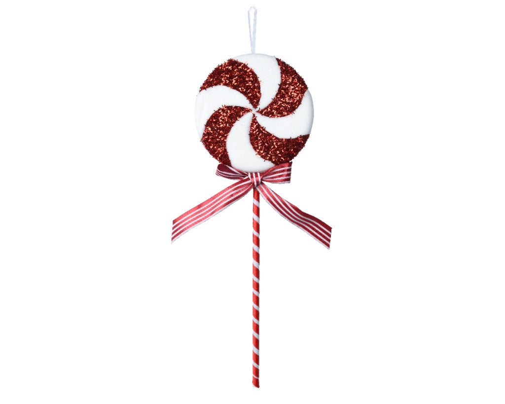 Lecca lecca rosso/bianco h. 42cm x 15cm