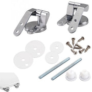 Set di supporti per WC in acciaio zincato - Adatto per MDF/legno/articoli in plastica - Inclusi accessori - Dimensioni 10x4x3 cm - Compatibile con diverse toilette - Copertura del water