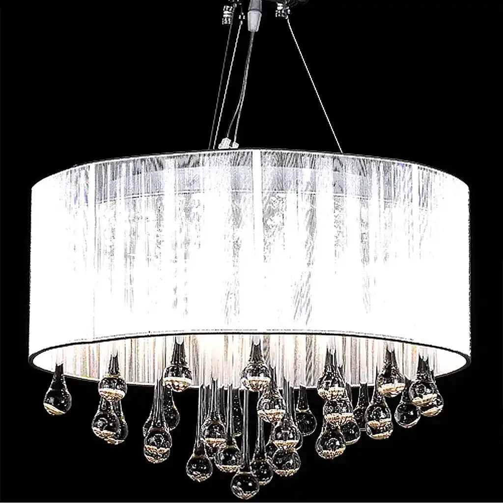 Lampadario con 85 Cristalli Bianco CFW6540896