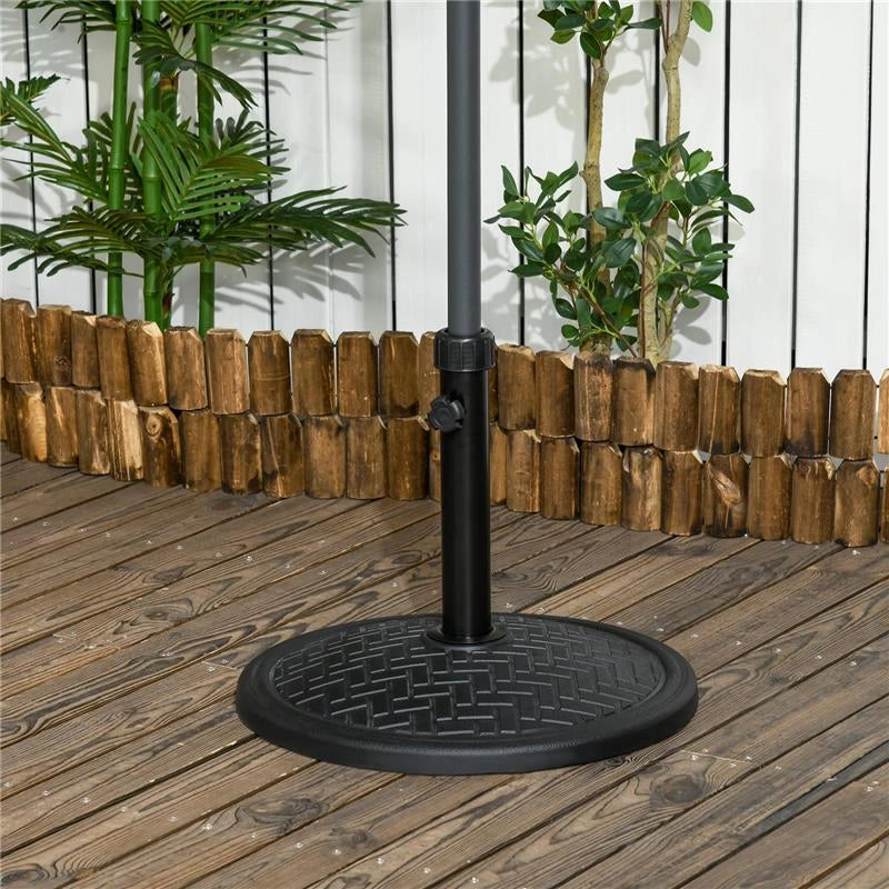 BASE PER OMBRELLONE DI 14KG PER PALI DA 32-38 MM METALLO E CEMENTO Ø 46 CM NERO