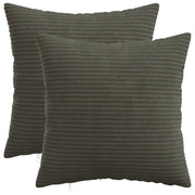 Federa 2 pcs HEERLEN Antracite 45 x 45 cm corduroy 910405
