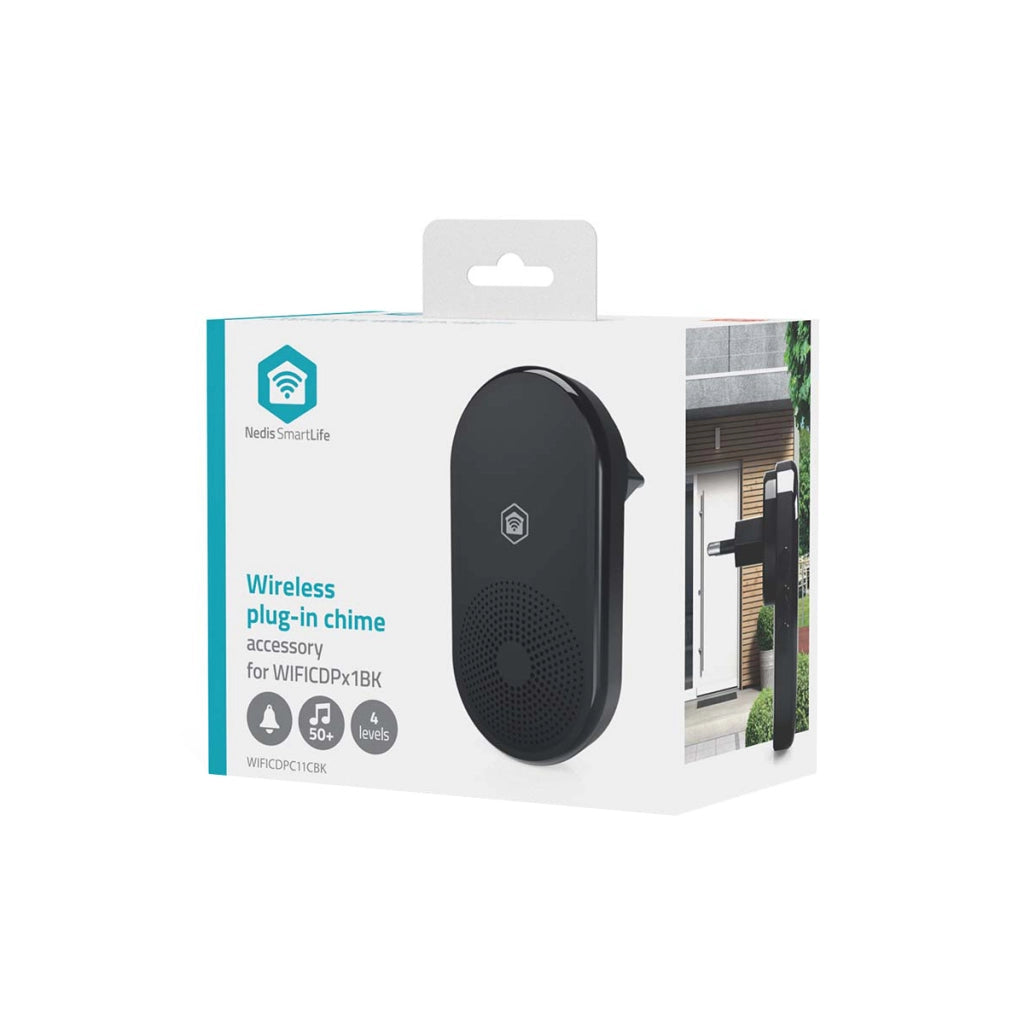 Campanello Senza Fili RF 433 MHz SmartLife 55 Melodie Volume Regolabile Nero Nedis